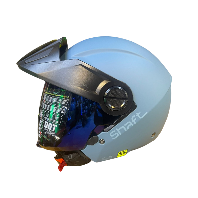 CASCO ABIERTO SHAFT 212 SOLID AZUL GRIS VISOR COLOR