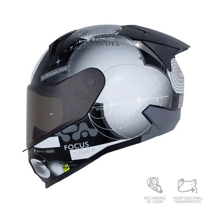 CASCO INTEGRAL SHAFT 560 EVO CONNECTION NEGRO GRIS OSCURO VISOR HUMO