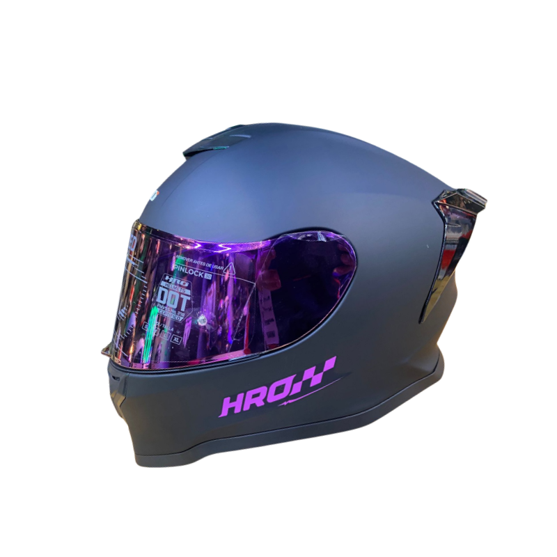 CASCO INTEGRAL HRO 506 SP SOLID NEGRO MORADO VISOR COLOR
