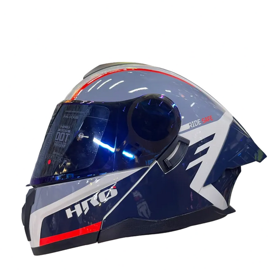 CASCO ABATIBLE HRO 3480DV_EVO OBLIVION GRIS NARANJA VISOR COLOR
