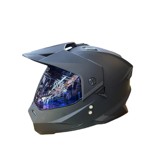 CASCO MULTIPROPOSITO HRO MX330 DV SOLID NEGRO MATE OSCURO VISOR COLOR
