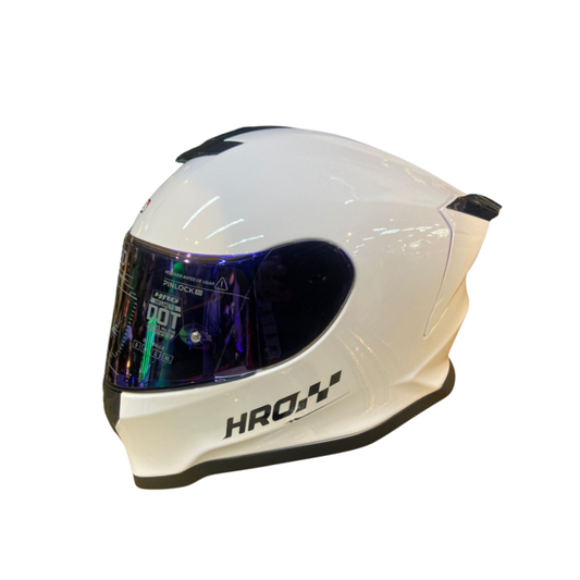 CASCO INTEGRAL HRO 506 SP SOLID BLANCO NEGRO VISOR COLOR