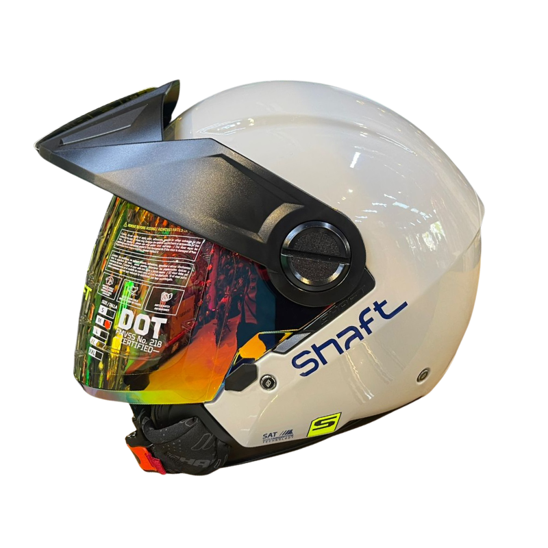 CASCO ABIERTO SHAFT 212 SOLID AR.CL AZUL OSCURO VISOR COLOR