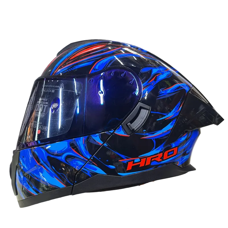 CASCO ABATIBLE HRO 3480DV_EVO GOBLIN NEGRO NARANJA VISOR HUMO
