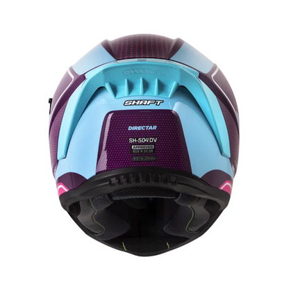 CASCO INTEGRAL SHAFT 504 DV DIRECTAR.MORADO AZUL.VISOR MORADO