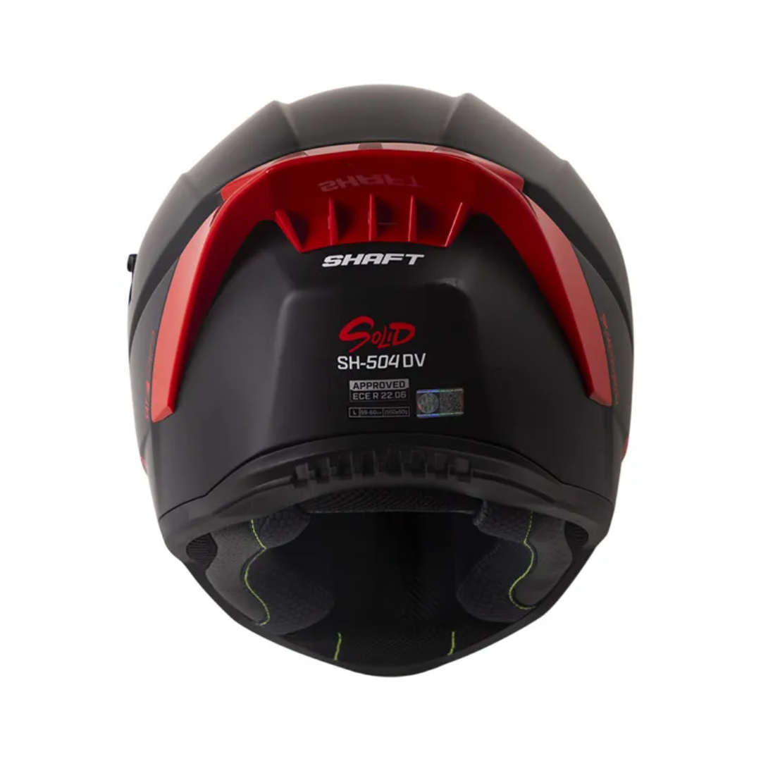 CASCO INTEGRAL SHAFT 504 DV SOLID.NEGRO.ROJO.VISOR ROJO