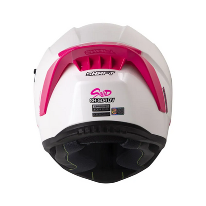 CASCO INTEGRAL SHAFT 504 DV SOLID.BLANCO.FUCSIA.VISOR MORADO