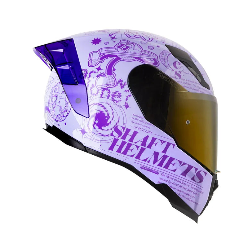 CASCO INTEGRAL SHAFT 562R SPACES MORADO VISOR COLOR