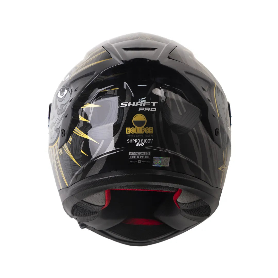 CASCO INTEGRAL SHAFT PRO 610 DV ECLIPSE NEGRO DORADO VISOR COLOR