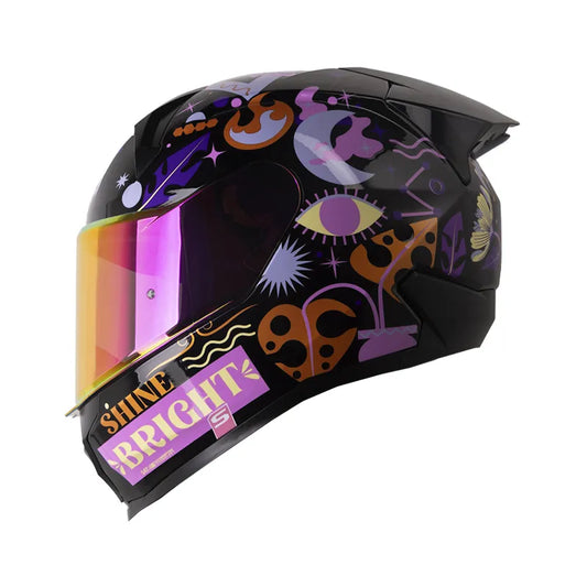 CASCO INTEGRAL SHAFT 560 EVO UNSTOPPABLE NEGRO DORADO VISOR COLOR