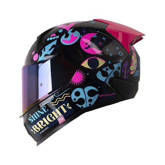 CASCO INTEGRAL SHAFT 560 EVO UNSTOPPABLE NEGRO AZUL VISOR HUMO