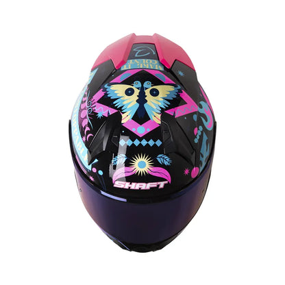 CASCO INTEGRAL SHAFT 560 EVO UNSTOPPABLE NEGRO AZUL VISOR HUMO