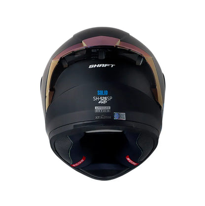 CASCO INTEGRAL SHAFT 526 SP EVO SOLID NEGRO AZUL VISOR COLOR