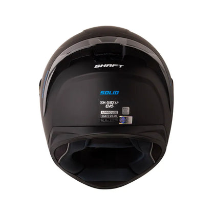 CASCO INTEGRAL SHAFT 582 SP EVO SOLID NEGRO AZUL VISOR COLOR