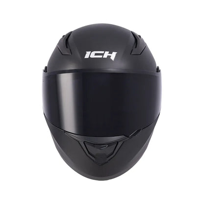 CASCO ABATIBLE ICH 3130 SOLID NEGRO MATE PLANO VISOR HUMO