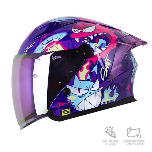 CASCO ABIERTO SHAFT 226 GT INVADER MORADO