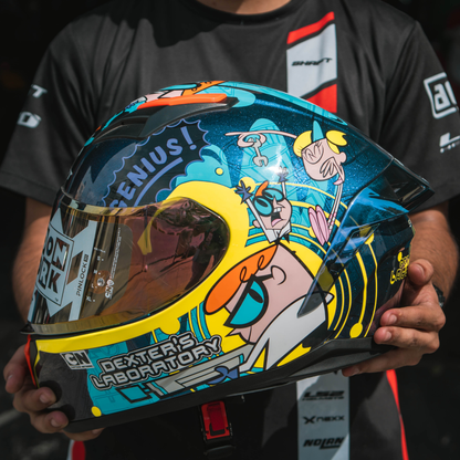 CASCO INTEGRAL SHAFT 582 SP EVO GET OUT OF MY LAB.CAMALE.AMARILLO.VISOR HUMO