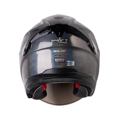 CASCO ABIERTO SHAFT PRO 240 DV  SOLID CAMALE GRIS OSCURO VISOR COLOR