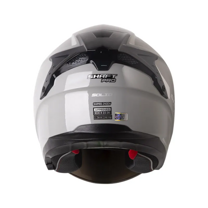 CASCO ABIERTO SHAFT PRO 240 DV  SOLID GRIS PLATEADO VISOR COLOR
