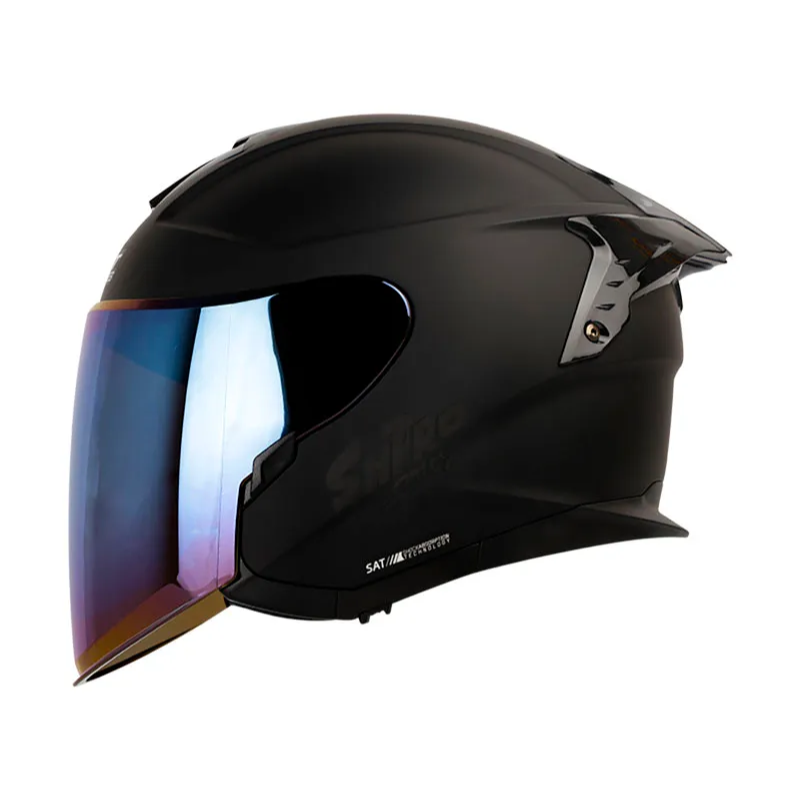 CASCO ABIERTO SHAFT PRO 240 DV  SOLID NEGRO GRIS OSCURO VISOR COLOR