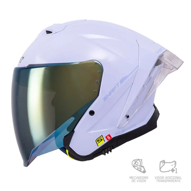CASCO ABIERTO SHAFT 246 SP SOLID MORADO CLARO VISOR COLOR