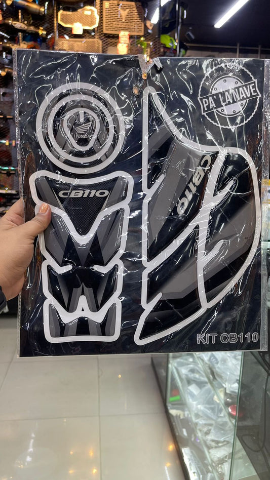 TANK PAD HONDA CB110 EN RESINA GRIS