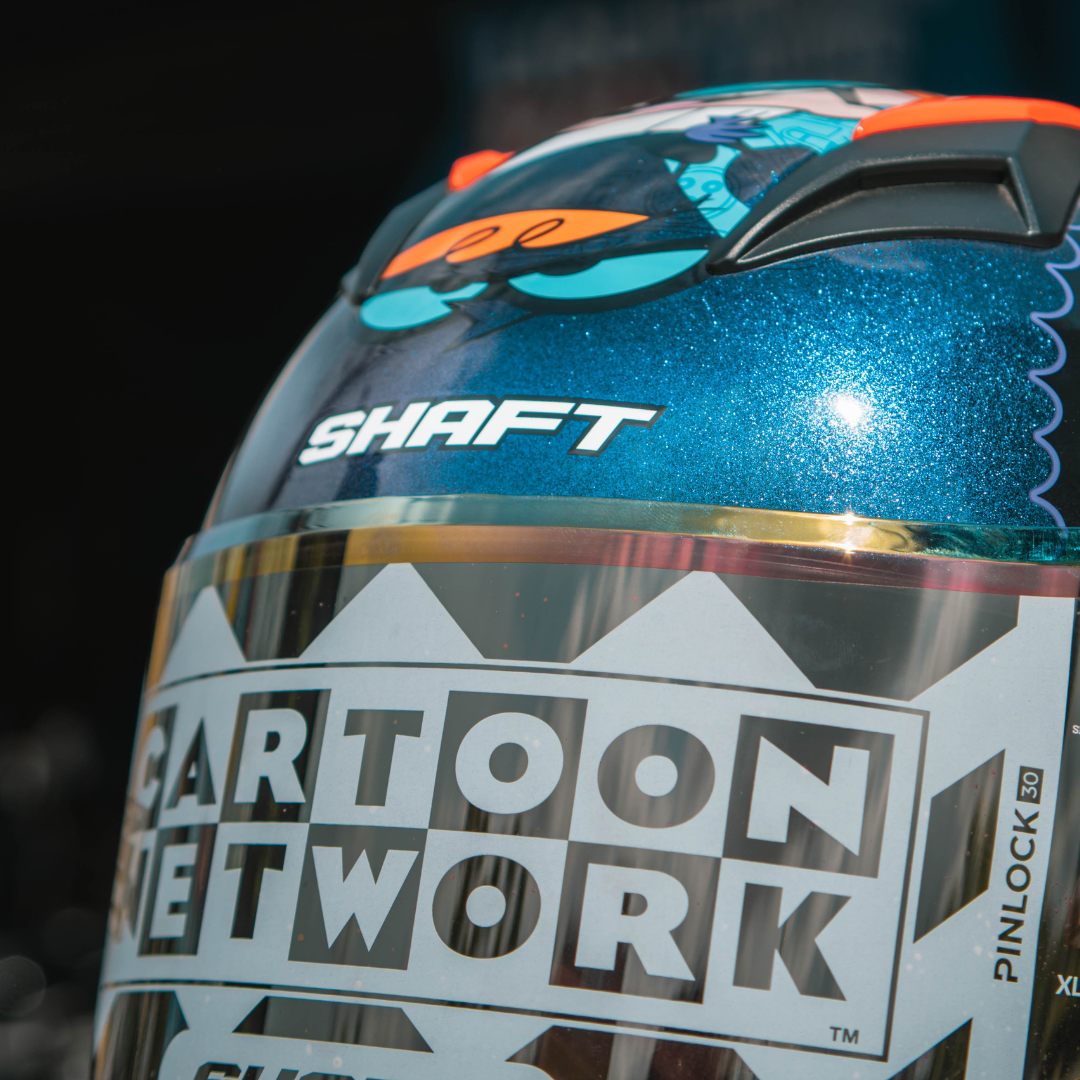 CASCO INTEGRAL SHAFT 582 SP EVO GET OUT OF MY LAB.CAMALE.AMARILLO.VISOR HUMO