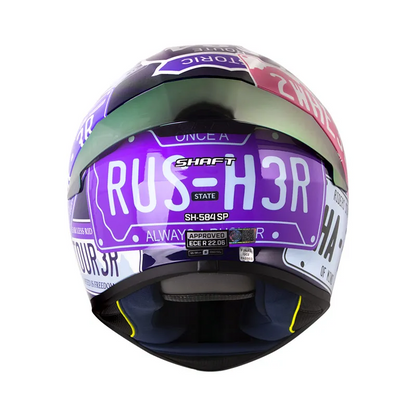 CASCO INTEGRAL SHAFT 584 SP STATE MORADO AZUL VISOR COLOR