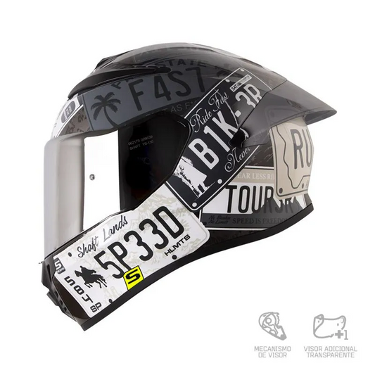 CASCO INTEGRAL SHAFT 584 SP STATE GRIS OSCURO GRIS VISOR COLOR