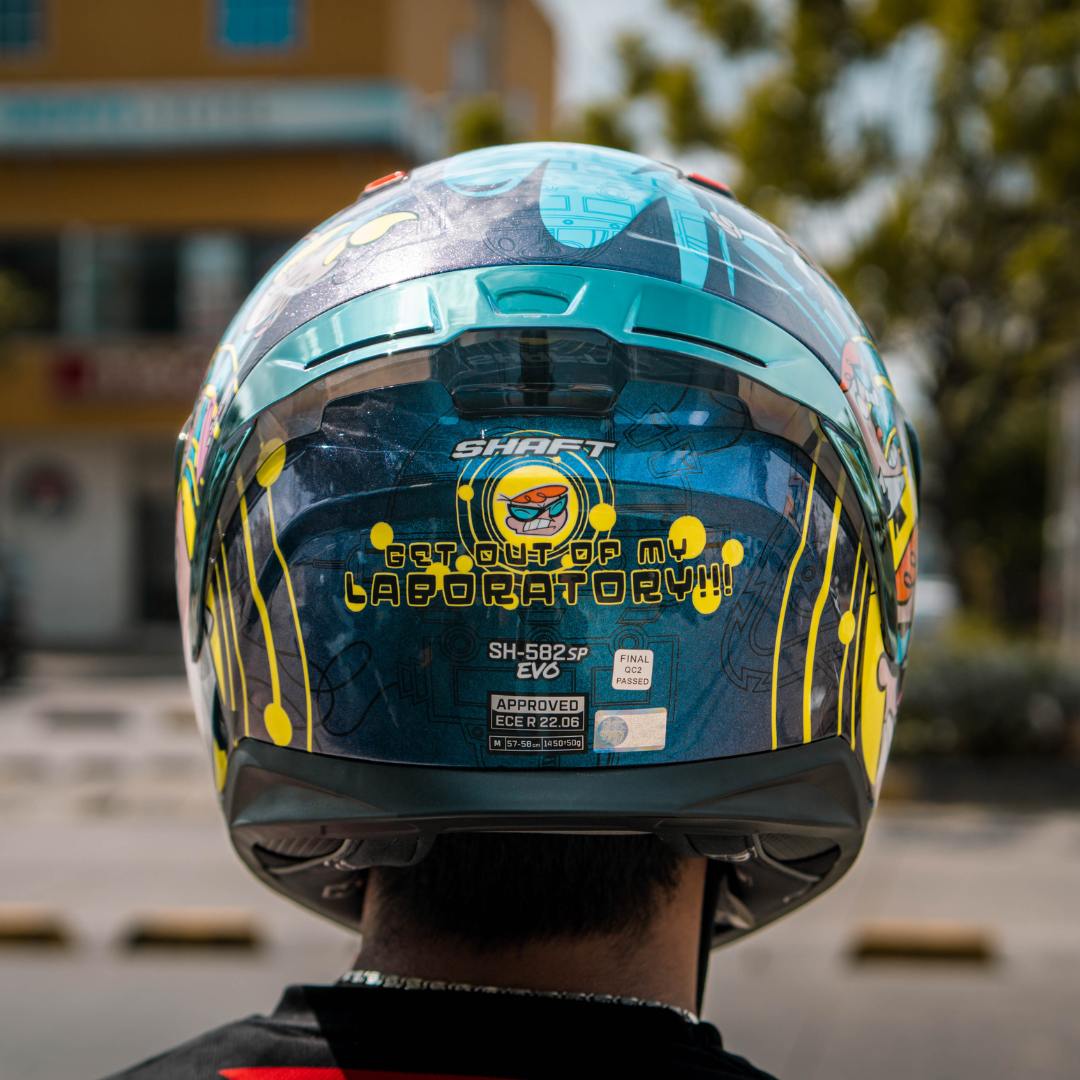 CASCO INTEGRAL SHAFT 582 SP EVO GET OUT OF MY LAB.CAMALE.AMARILLO.VISOR HUMO