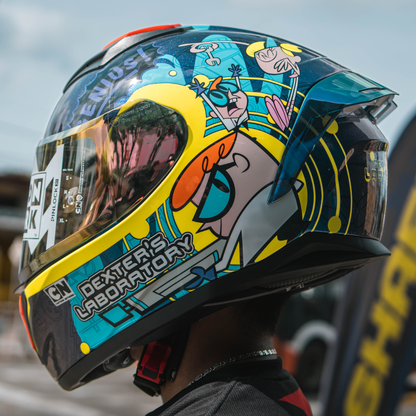 CASCO INTEGRAL SHAFT 582 SP EVO GET OUT OF MY LAB.CAMALE.AMARILLO.VISOR HUMO