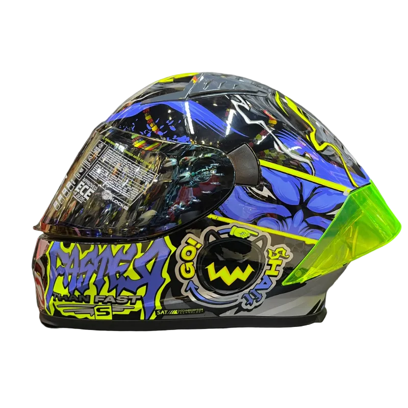 CASCO INTEGRAL SHAFT 526SP_EVO BONEMAX NEGRO GRIS OSCURO VISOR COLOR