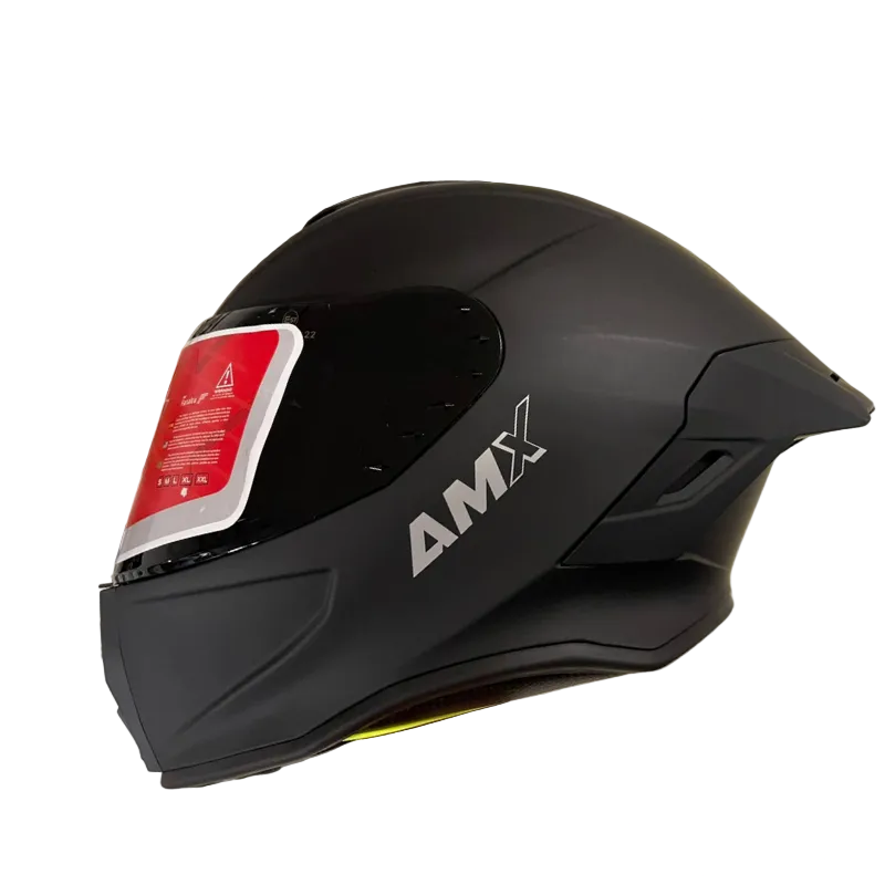 CASCO INTEGRAL AMX STREAM SOLID NEGRO MATE VISOR HUMO