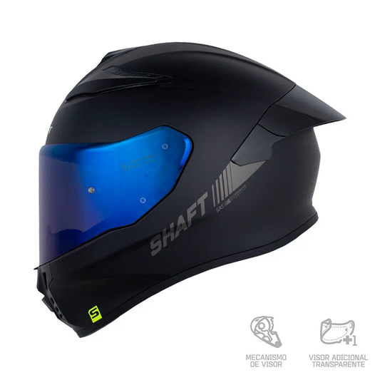 CASCO INTEGRAL SHAFT 584 SP SOLID NEGRO GRIS OSCURO VISOR COLOR
