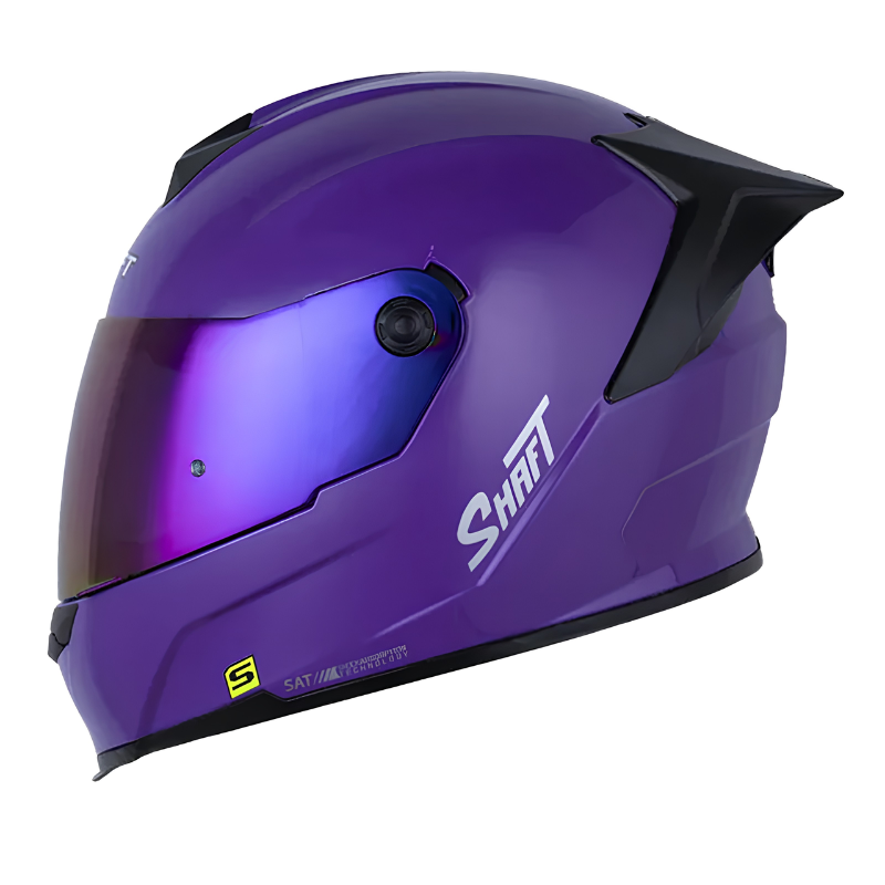 CASCO INTEGRAL SHAFT 502 SP SOLID MORADO PLATEADO VISOR HUMO