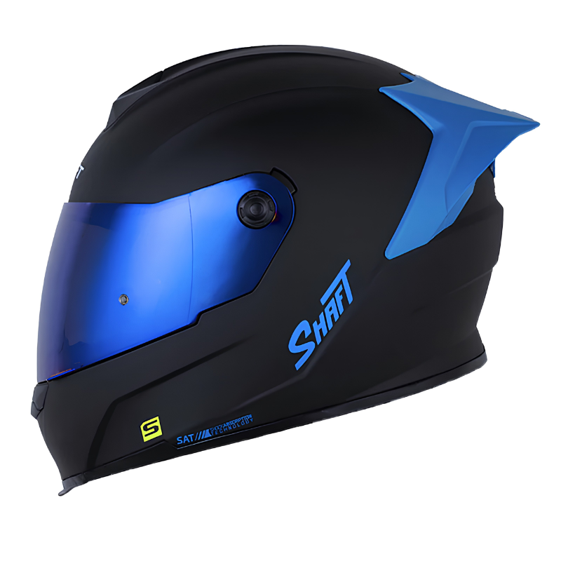 CASCO INTEGRAL SHAFT 502 SP SOLID NEGRO AZUL VISOR COLOR