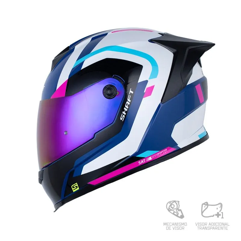 CASCO INTEGRAL SHAFT 502 SP NOOK MORADO FUCSIA VISOR RETRO