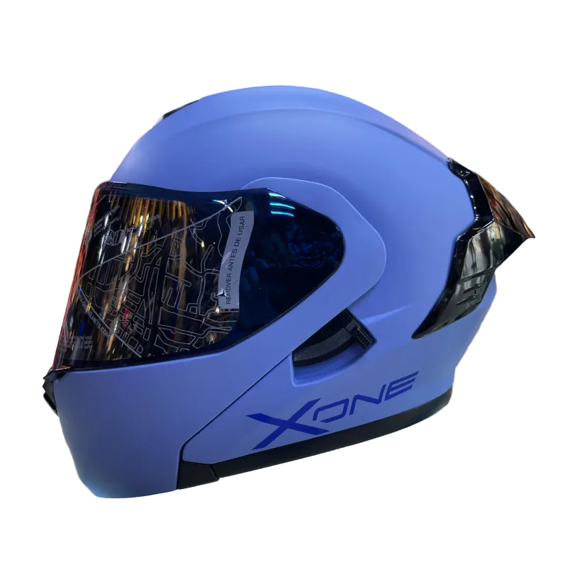 CASCO ABATIBLE X-ONE X-3000RS SOLID_V2 MORADO CLARO MORADO VISOR IRIDIUM