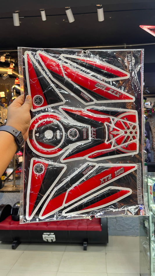 TANK PAD YAMAHA XTZ 150 EN RESINA ROJO