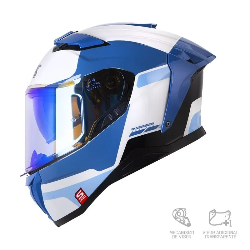 CASCO INTEGRAL SHAFT PRO 606 SP MR INC ( GRIS CLARO / AZUL CLARO ) VISOR COLOR