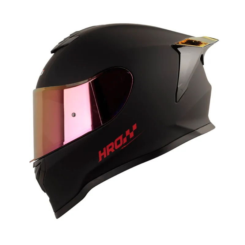 CASCO INTEGRAL HRO 506 SP SOLID NEGRO ROJO VISOR COLOR