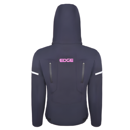 CHAQUETA EDGE SPORT AZUL OSCURO CON ROSADO (DAMA)