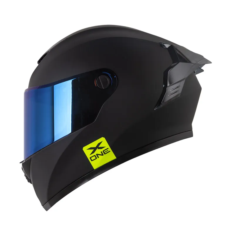 CASCO INTEGRAL X_ONE X-500GT EVO SOLID NEGRO AMARILLO NEON VISOR COLOR