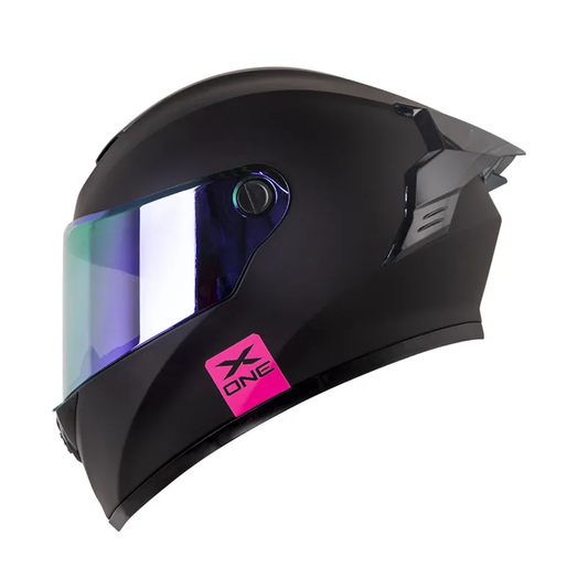 CASCO INTEGRAL X_ONE X-500GT EVO SOLID NEGRO FUCSIA VISOR COLOR