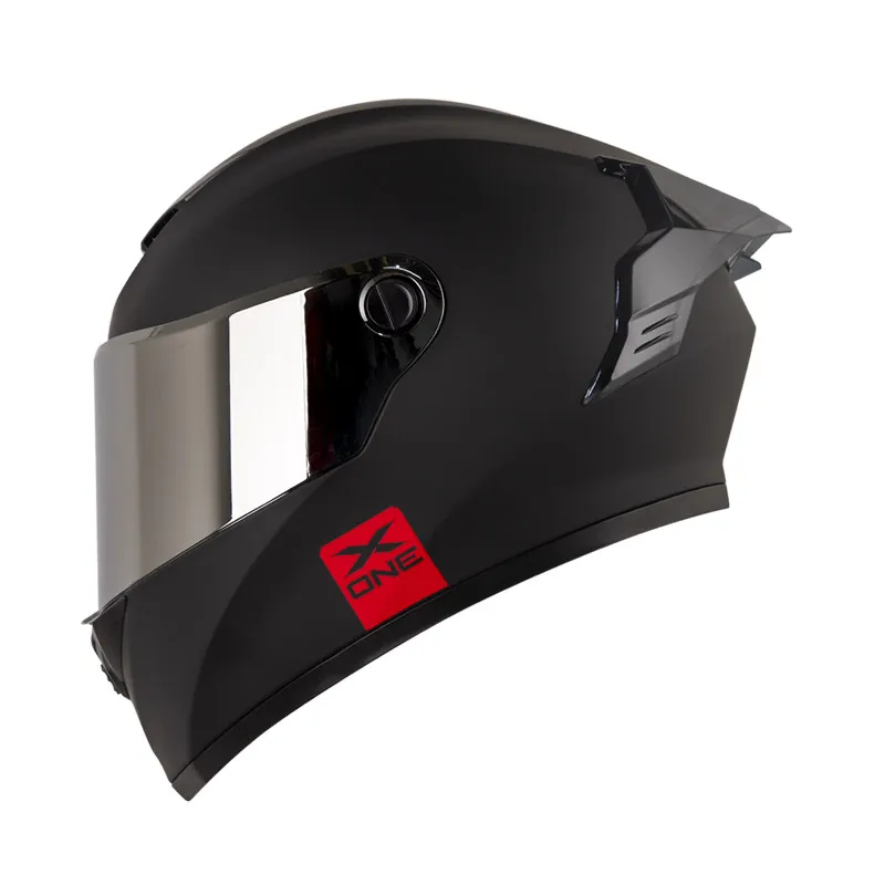 CASCO INTEGRAL X_ONE X-500GT EVO SOLID NEGRO ROJO VISOR COLOR