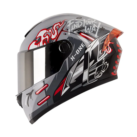 CASCO INTEGRAL X_ONE X-500GT EVO GPT GRIS ROJO VISOR COLOR