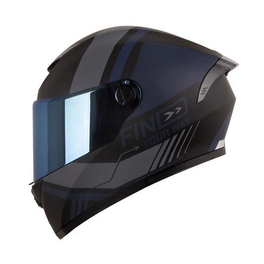 CASCO INTEGRAL X_ONE X-500GT EVO BARDOK NEGRO AZUL OSCURO VISOR COLOR
