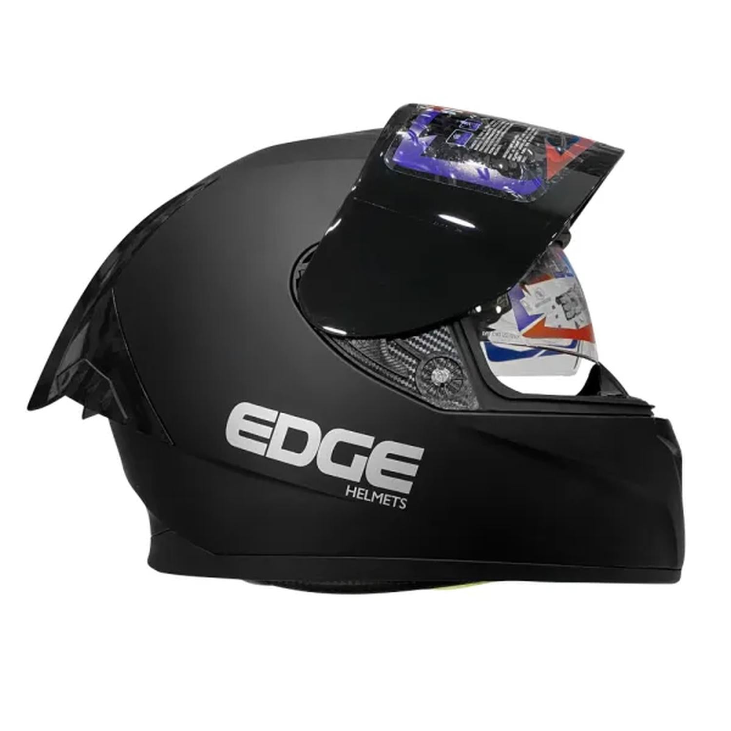 CASCO INTEGRAL EDGE RACER SOLID(NEGRO MATE) – Motos Top