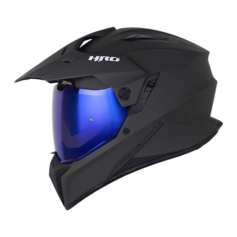 CASCO MULTIPROPOSITO HRO MX340 DV SOLID GRIS OSCURO NEGRO VISOR COLOR