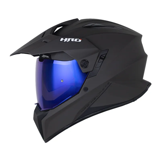 CASCO MULTIPROPOSITO HRO MX340 DV SOLID GRIS OSCURO NEGRO VISOR COLOR